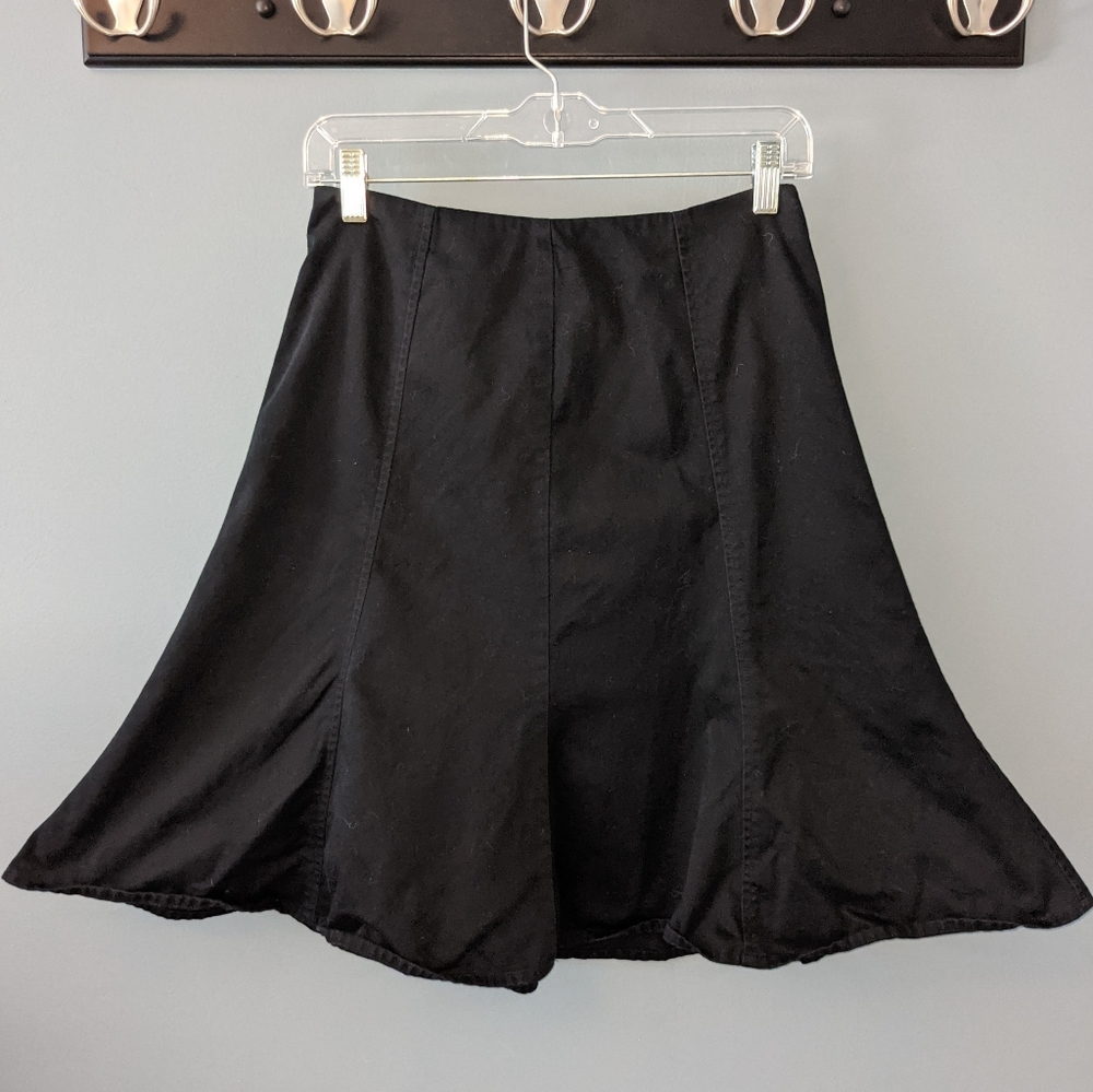 IE DESIGN Petite Black Flared Skirt